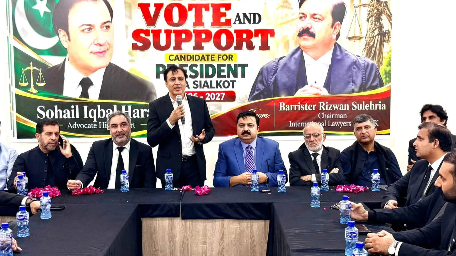 Barrister Rizwan Sulehria Hosts Gathering in Support of Sohail Iqbal Harrar for DBA Sialkot Elections 2026–27